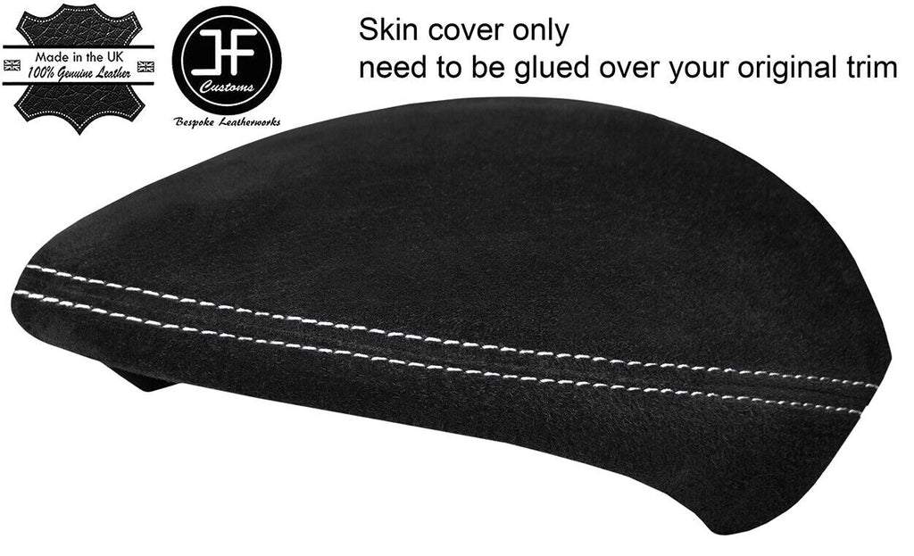 WHITE STITCH SPEEDO CLUSTER HOOD SUEDE COVER FOR BMW 1 SERIES E81 E82 E87 E88