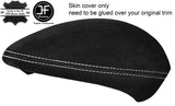 WHITE STITCH SPEEDO CLUSTER HOOD SUEDE COVER FOR BMW 1 SERIES E81 E82 E87 E88