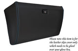 blue stitch FITS VW T25 BUS VAN VANAGON WESTFALIA GLOVE BOX LID LEATHER COVER