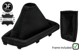 BLACK STITCH REAL LEATHER AUTO GEAR GAITER +PLASTIC FRAME FOR HYUNDAI I20 15-19