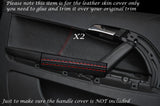 RED STITCH 2X DOOR CARD TRIM LEATHER COVERS FITS AUDI A3 8P 03-12 3DR STYLE 1