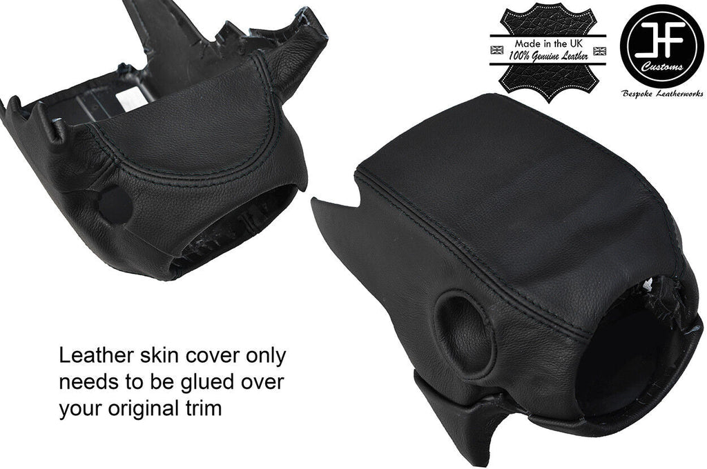BLACK STITCH STEERING SHROUD COLUMN LEATHER COVER FITS LOTUS ELISE S2 2001-2010