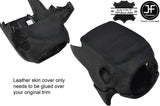 BLACK STITCH STEERING SHROUD COLUMN LEATHER COVER FITS LOTUS ELISE S2 2001-2010