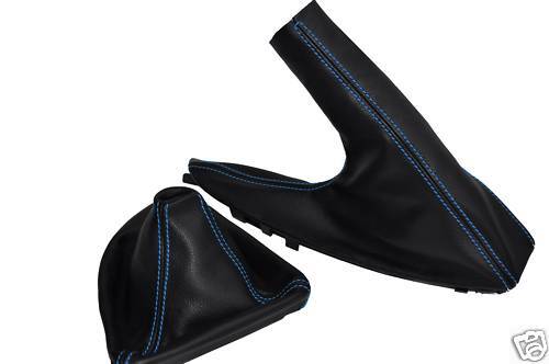 FITS BMW E87 1 SERIES 04+ LEATHER GEAR+HANDBRAKE L BLUE ST CUSTOM NEW MADE IN UK