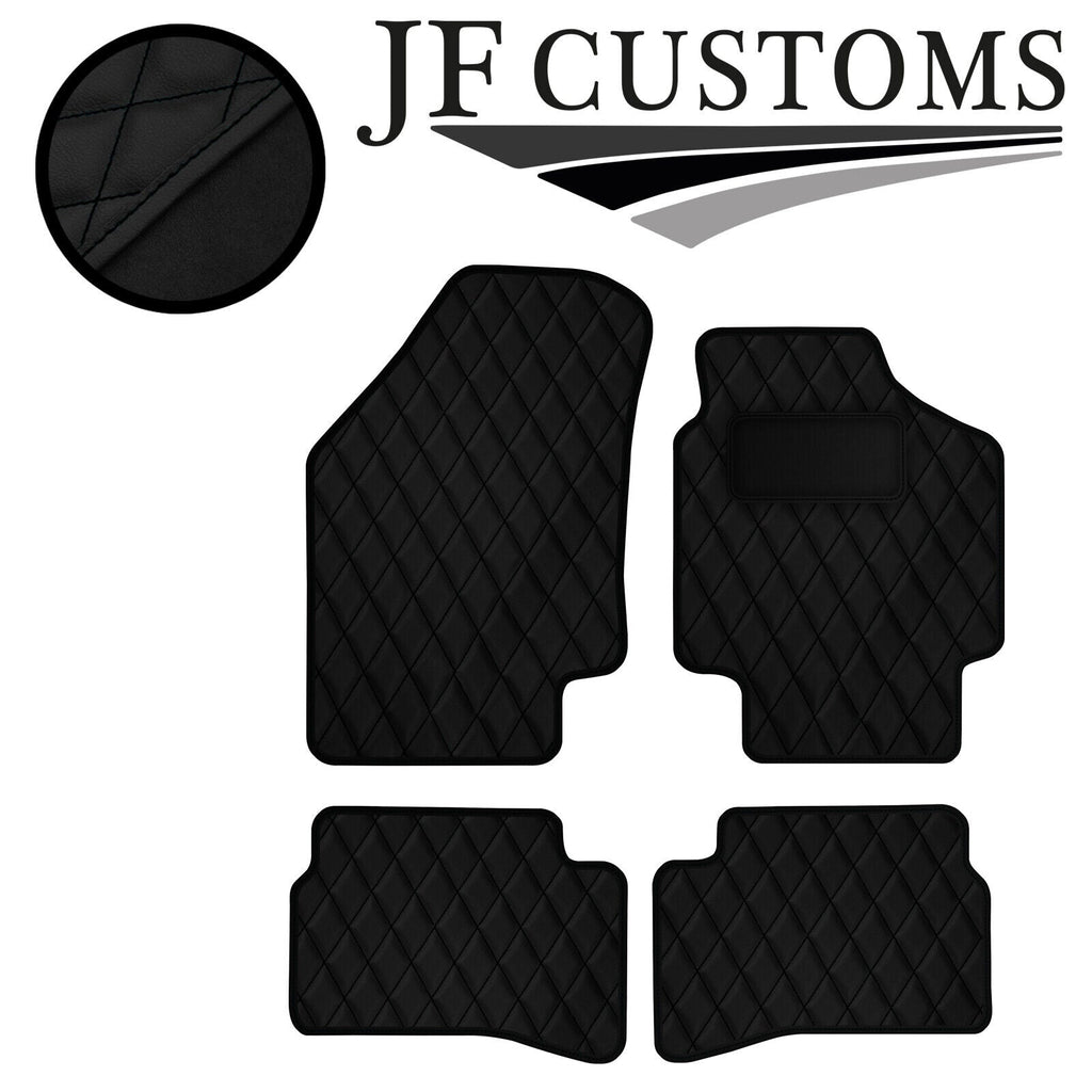 BLACK DIAMOND STITCH VINYL 4X TAILORED FLOOR  CARPETS FOR KIA RIO 2005-2010 JF1