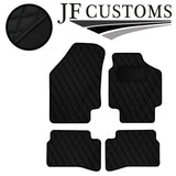 BLACK DIAMOND STITCH VINYL 4X TAILORED FLOOR  CARPETS FOR KIA RIO 2005-2010 JF1