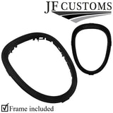 BLUE LEATHER GEAR SURROUND TRIM COVER + FRAME FITS NISSAN JUKE 10-19 CUSTOM NEW