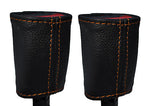 ORANGE STITCH 2X FRONT SEAT BELT STALK COVERS FITS SUBARU IMPREZA WRX STI 08-14