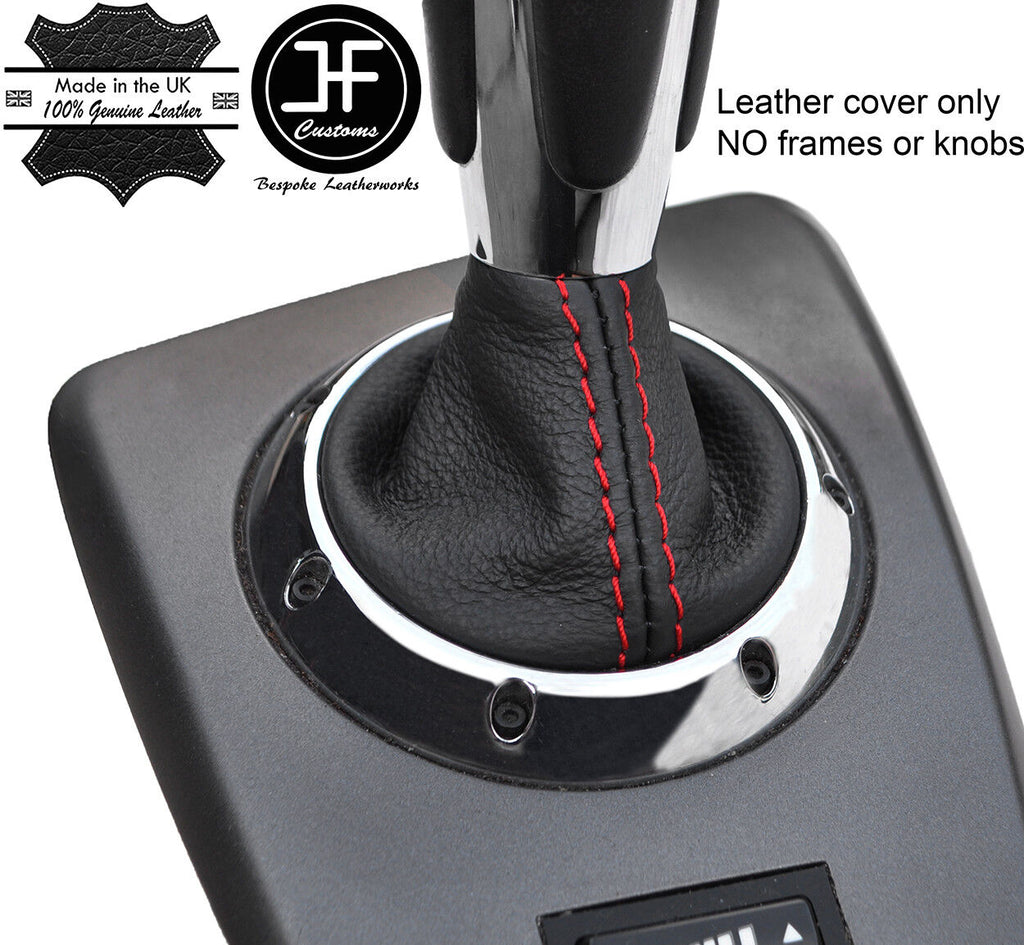 RED STITCH TOP GRAIN LEATHER GEAR GAITER FITS BMW 3 SERIES E46 SMG 98-05