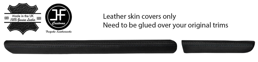 BLACK & BLACK LEATHER DASH DASHBOARD TRIM COVERS FOR RENAULT CLIO MK2 01-05