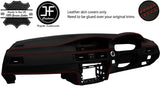 RED  STITCH FULL DASHBOARD KIT LEATHER COVERS FOR BMW E90 E91 E92 E93 SAT NAV