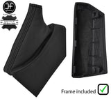 BLACK STITCH LEATHER HANDBRAKE + PLASTIC FRAME FITS SUBARU CROSSTREK 2012-2016