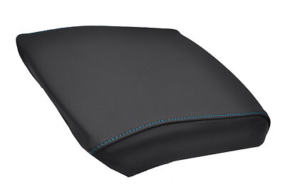 FITS NISSAN NAVARA D40 05-11 blue stitch LEATHER ARMREST COVER CUSTOM NEW