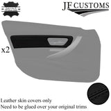 BLACK STITCH LEATHER 2X FRONT DOOR CARD TRIM COVER FOR BMW F30 11-18 SALOON