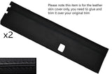 BLACK  STITCH 2X TOP DOOR CARD SKIN COVER FITS LANDROVER SERIES 2A 3 STYLE 2