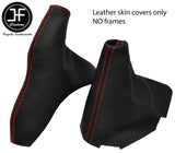 RED STITCH PERFORATE LEATHER GEAR-HANDBRAKE GAITER FOR HONDA CIVIC MK9 12-15