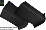GREEN STITCH 2X D POST PILLARS SKIN COVERS FITS VW T5 TRANSPORTER CARAVELLE