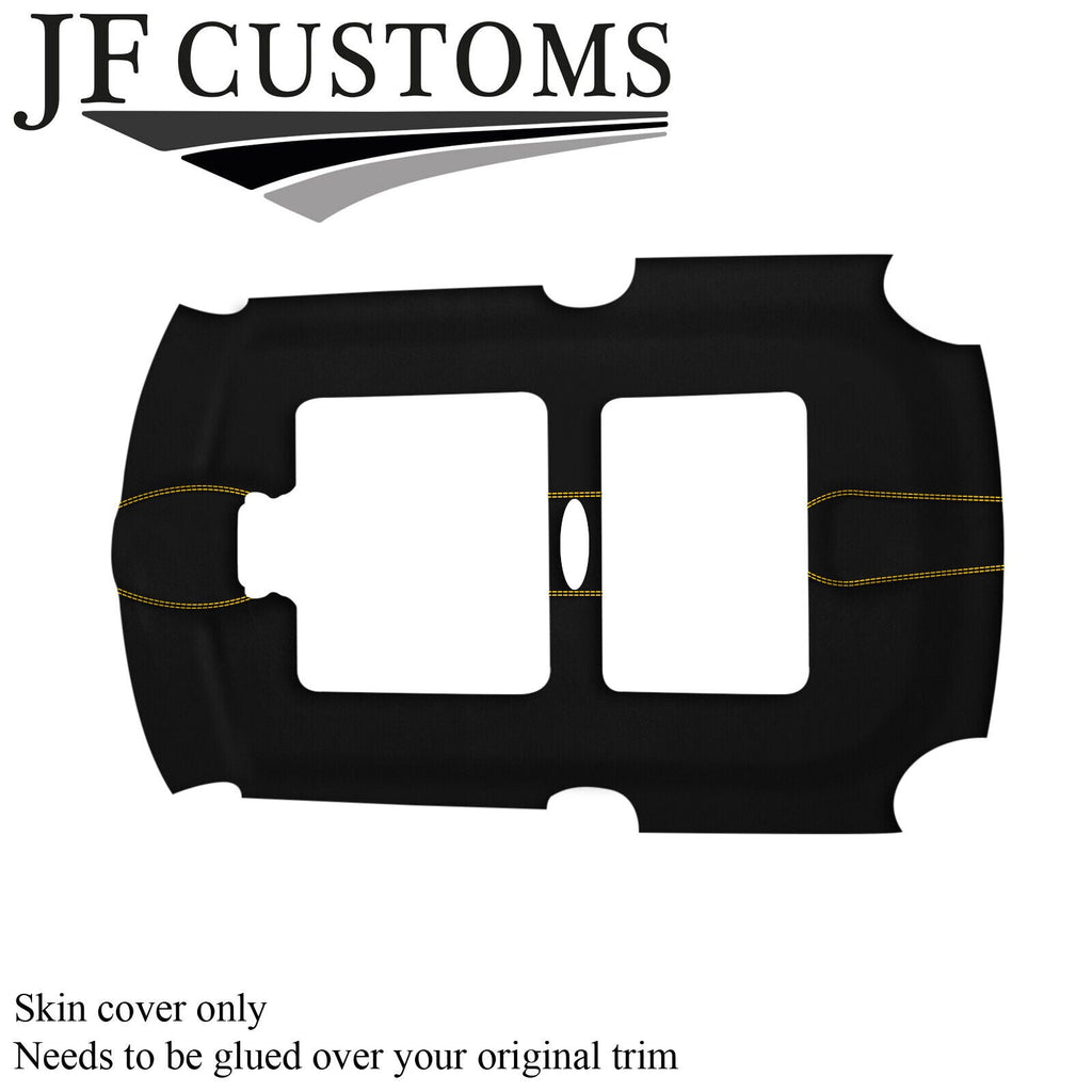 YELLOW STITCH LUXE-SUEDE SUN ROOF HEADLINER COVER FOR BMW MINI R50 R52 R53 01-06