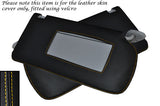 YELLOW  STITCH FITS HONDA ACCORD MK7 2003-2007 2X SUN VISORS LEATHER COVERS ONLY