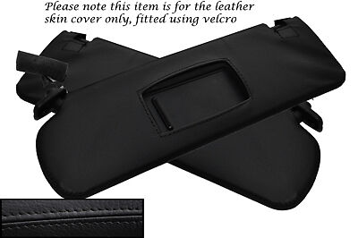 BLACK STITCH FITS AUDI A4 CABRIO CONVERTIBLE 2007-2009 2X SUN VISORS COVERS