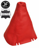 RED REAL LEATHER GEAR GAITER FITS SEAT LEON MK2 TOLEDO MK3 ALTEA XL 05-14