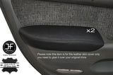 BLACK STITCH 2X REAR DOOR ARMREST LEATHER COVER FITS TOYOTA LAND CRUISER J120