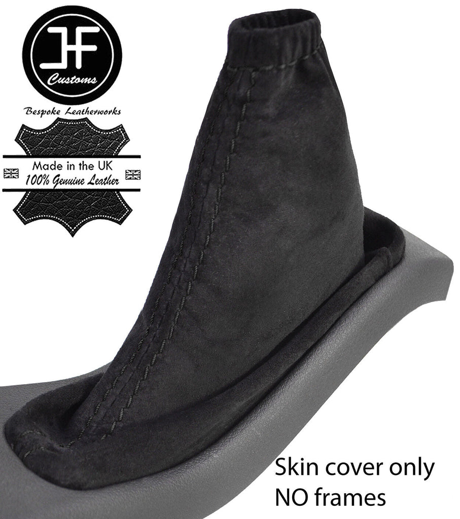 BLACK STITCHING REAL SUEDE HANDBRAKE GAITER FOR FORD FOCUS MK2 2008-2011