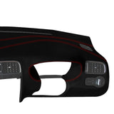RED STITCH ITALIAN LEATHER DASH DASHBOARD COVER FITS VW POLO 6R 2009-2014