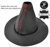 RED STITCH LEATHER MANUAL GEAR GAITER OVER RUBBER FITS MG  MGA 1955-1962