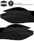 RED STITCH 2X KNEE PAD CARBON VINYL COVER FOR PORSCHE 986 BOXSTER CARRERA 996