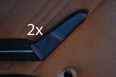 red stitching FITS ALFA ROMEO 105 GT JUNIOR 2X DOOR HANDLE LEATHER COVERS