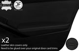 BLACK STITCH 2X DOOR ARMREST REAL LEATHER COVERS FOR NISSAN ALTIMA COUPE 08-12
