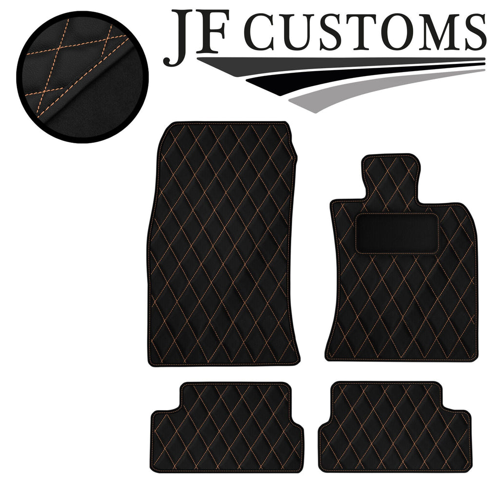 BEIGE DIAMOND STITCH VINYL 4XTAILORED FLOOR CARPETS FOR BMW MINI S R56 07-14 JF1