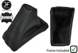 BLACK STITCH LEATHER GEAR GAITER+FRAME FOR SKODA OCTAVIA MK2 04-12 DSG AUTO
