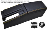 YELLOW STICH CENTRE CONSOLE & ARMREST LEATHER COVERS FOR HONDA CRX DEL SOL 92-98