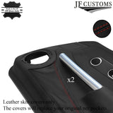 DARK RED STITCH 2X DOOR CARD POCKET LEATHER COVERS FOR CHRYSLER CROSSFIRE 04-08