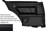 BLACK STITCHING 2X FULL REAR DOOR CARD TRIM SKIN COVER FITS AUDI TT COUPE 98-06