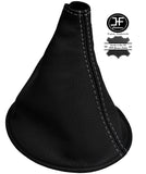 GREY  STITCH MANUAL REAL LEATHER GEAR STICK GAITER FOR TOYOTA YARIS VITZ 99-03