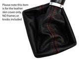 RED STITCHING LEATHER MANUAL GEAR GAITER FITS AUDI A6 C6 2004-2011 CUSTOM NEW