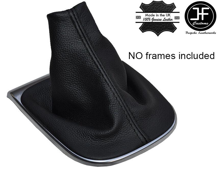 BLACK STITCHING MANUAL LEATHER GEAR GAITER FITS CITROEN C4 II MK2 2011-2014