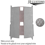 DSG2 RED STITCH L GREY LUXE SUEDE HEADLINER COVER FOR BMW E92 COUPE 06-13 JF2