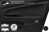 BLACK STITCH 2X FRONT DOOR ARMREST LEATHER COVERS FITS HONDA ACCORD MK7 03-07