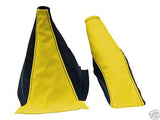 FITS NISSAN SKYLINE R33 YELLOW BLACK GEAR HANDBRAKE GAITER CUSTOM NEW MADE IN UK