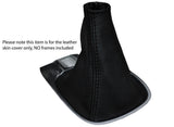 BLACK STITCHING LEATHER MANUAL GEAR GAITER FITS VAUXHALL OPEL MERIVA 2011-2015