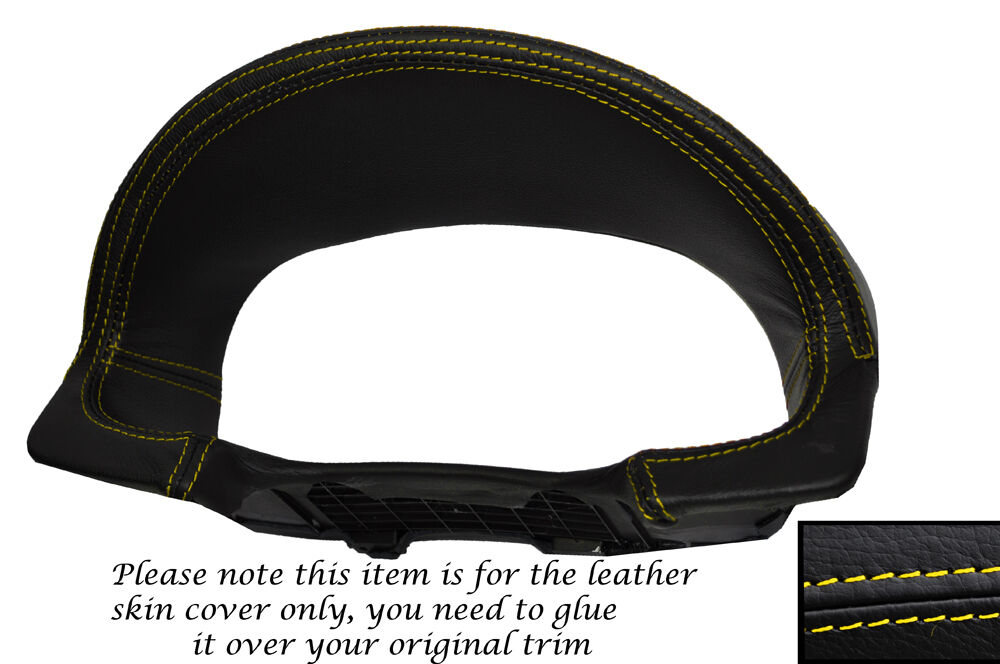 YELLOW STITCH SPEEDO SURROUND LEATHER SKIN COVER FITS HYUNDAI TIBURON 2003-2006