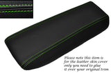 GREEN STITCH LEATHER ARMREST COVER FITS PORSCHE 991 CARRERA BOXSTER 981 12-15