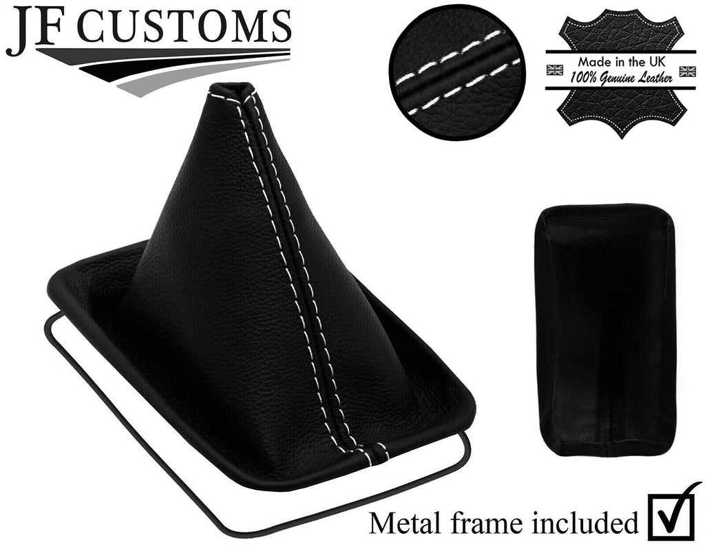 WHITE STITCH LEATHER GEAR+METAL FRAME FOR TOYOTA COROLLA E12 LEVIN ZZE122R 01-07