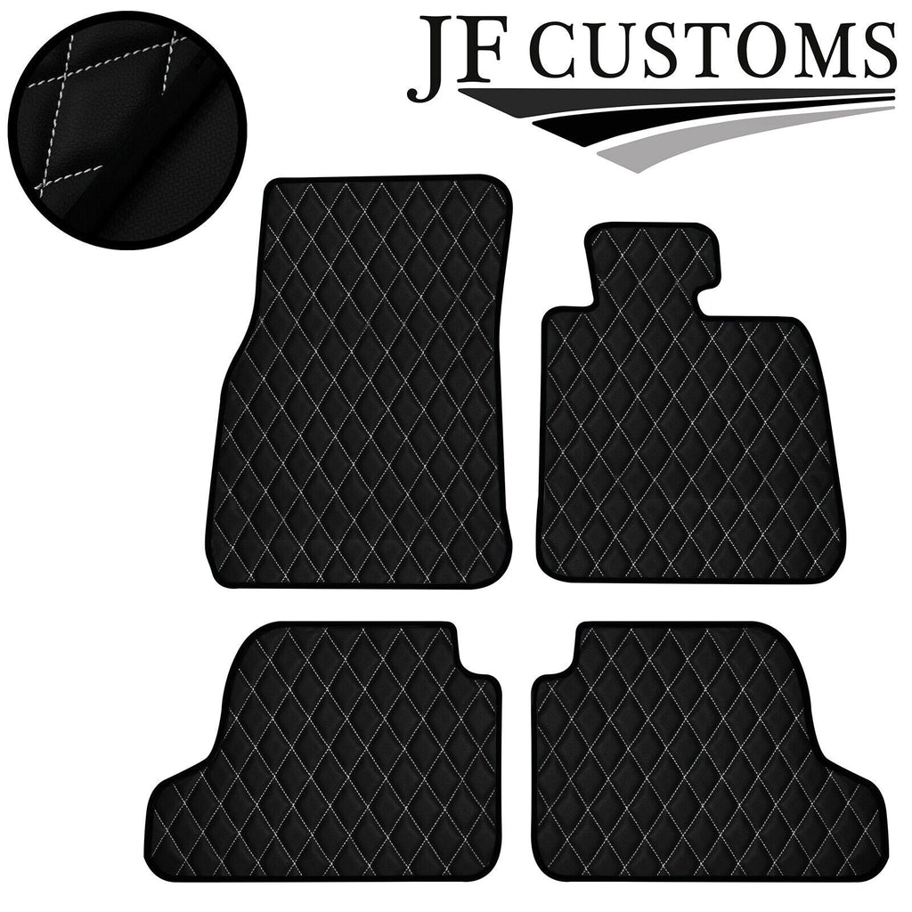 WHITE DIAMOND STITCH VINYL 4X TAILORED FLOOR MAT CARPETS FOR BMW F22 F23 14-20