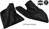 BLACK STITCH FOR BMW 1 SERIES E81 E82 E87 E88 05-12 LEATHER GEAR HANDBRAKE COVER