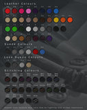 FOR FORD MUSTANG 05-10 BLACK STITCH LEATHER 2X CORNER TRIM COVERS + FRAMES